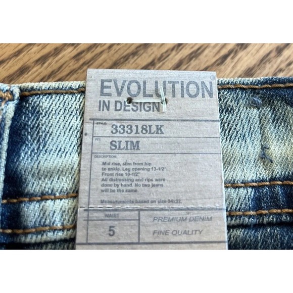 Evolution by Design Kids Ripped Jeans  Distressed Boy's Size 5 NWT - Picture 4 of 8